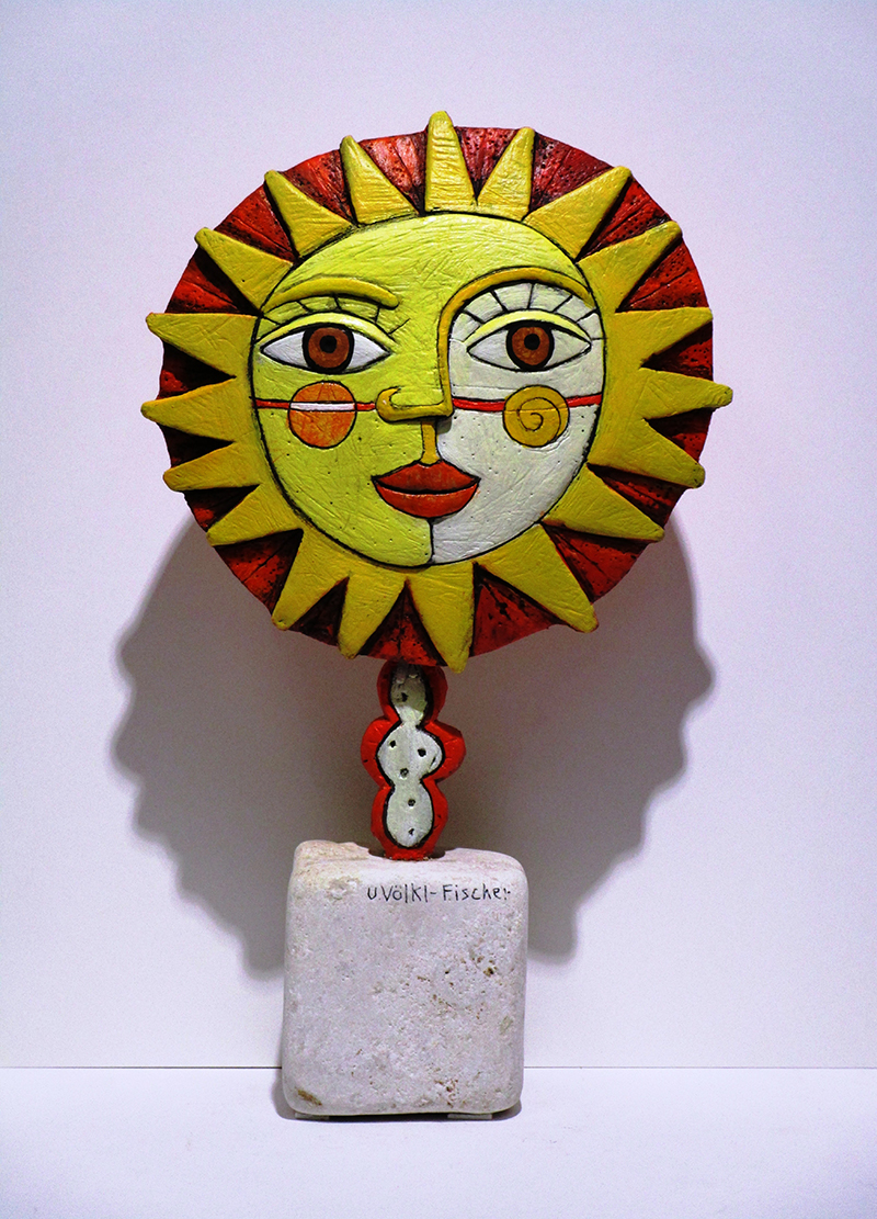 Sonne, Steinguss-Acryl, Hoehe 39 cm, 100 - Galerie Wroblowski